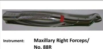 Oral Surgery Instrument: Maxillary Right Forceps