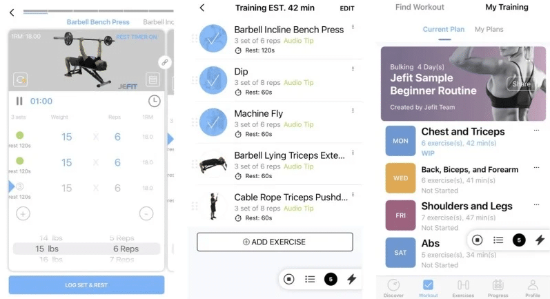 The Top 10 Best Fitness Workout Apps In 2024: Best Fitness Workout App For Tracking Weight Training - Jefit - Healthsoothe