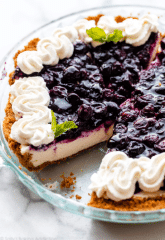 No Bake Blueberry Cream Cheese Pie - Healthsoothe